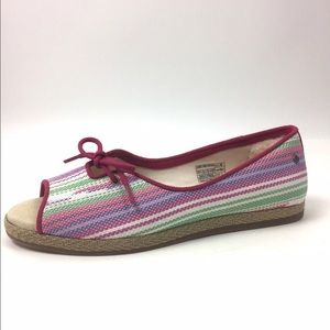Ugg Marleigh Serape Canvas Open Toe Flats